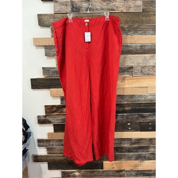 J. Jill NWT linen blend wide pants plus size 24 - Picture 1 of 9